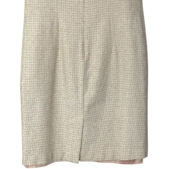 1990s Vintage Tweed Mini Dress Short Sleeve Ribbon & Bow Detail Size 6 Coquette - Picture 8 of 16